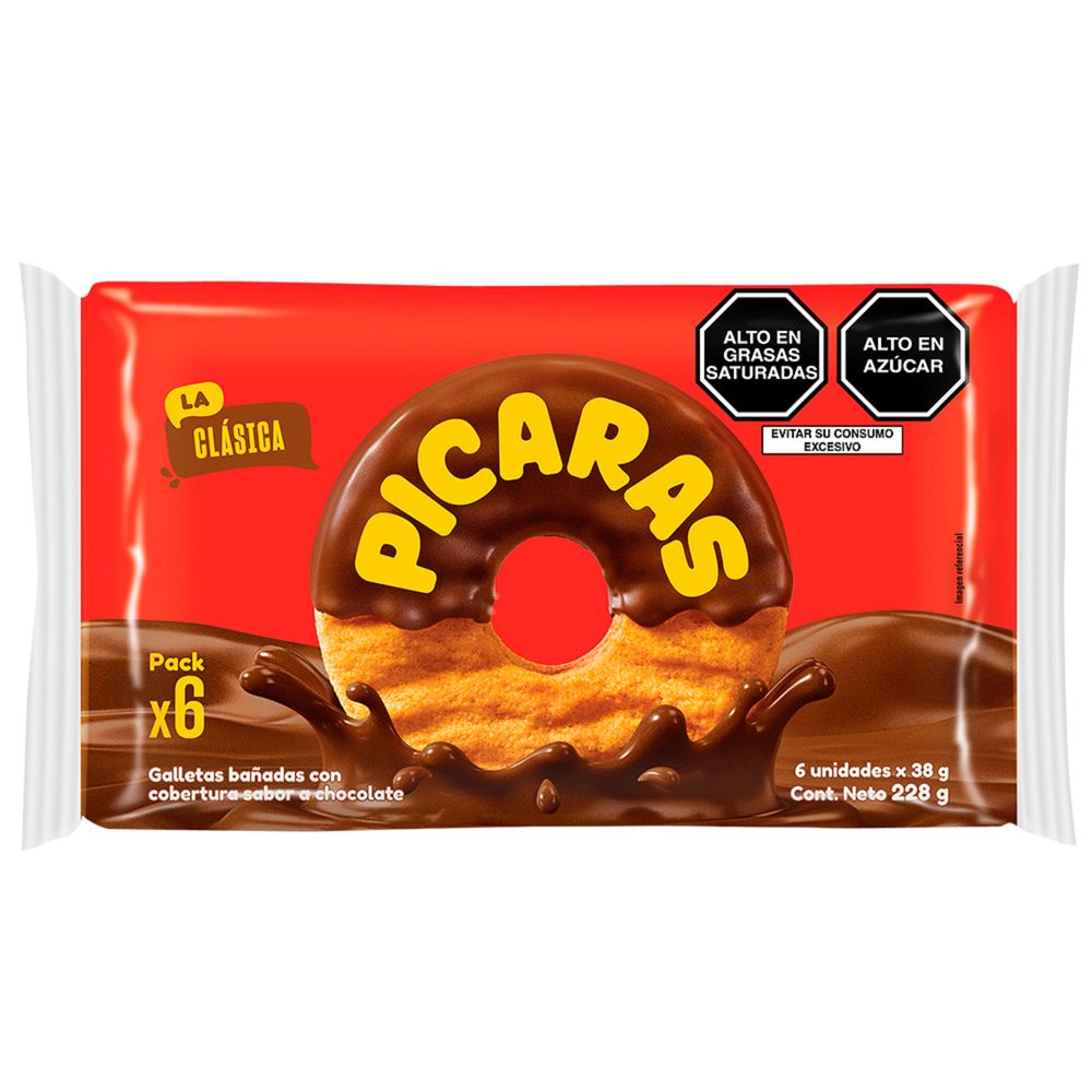 Galletas PICARAS Clásicas Paquete 6un