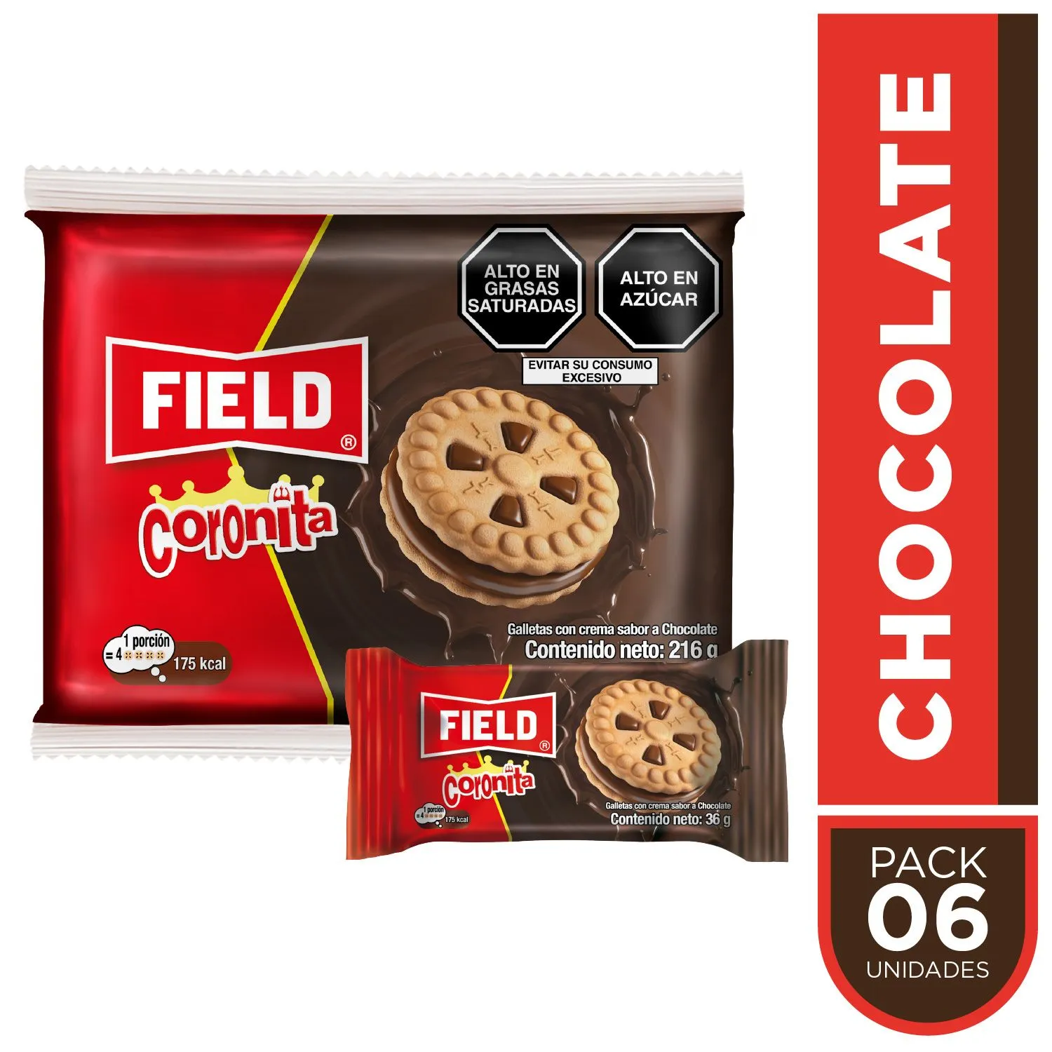Galletas Coronita Field Chocolate Sixpack 216 g